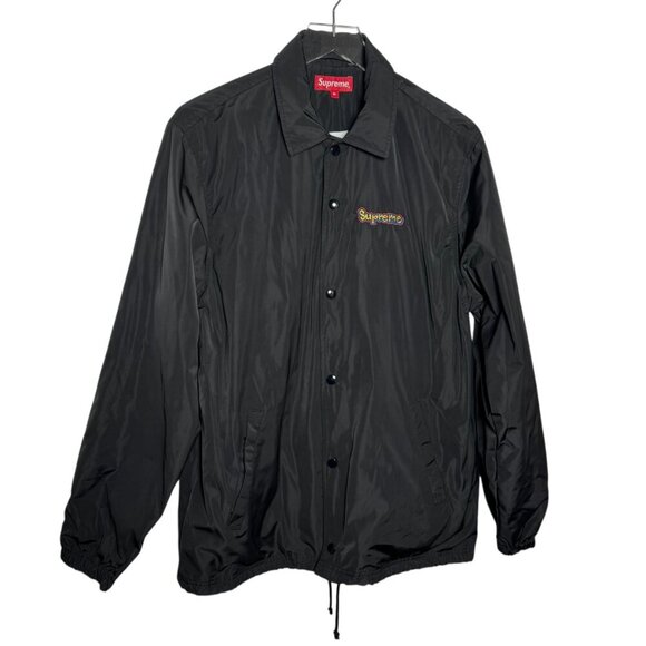 Supreme Jacket Gonz Logo Coaches Black Mens Medium streetwear embroidered logo - Picture 1 of 9